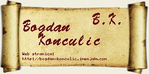 Bogdan Konculić vizit kartica